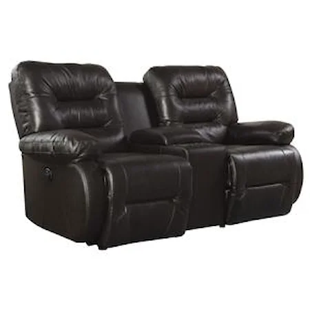 Console Space Saver Loveseat Chaise with Pillow Arms
